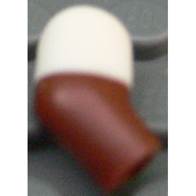reddish brown arm right with molded white short sleeve pattern
