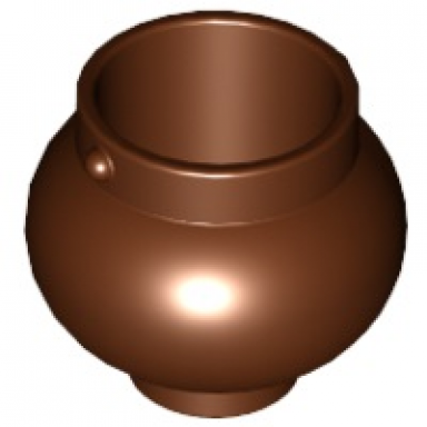 reddish brown minifigure utensil pot small with handle holders