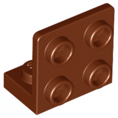 reddish brown bracket 1 x 2 - 2 x 2 inverted