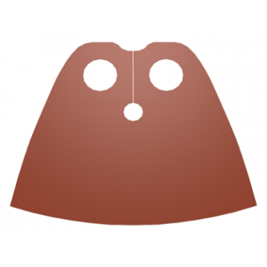 reddish brown minifigure cape cloth very short - traditional starched fabric