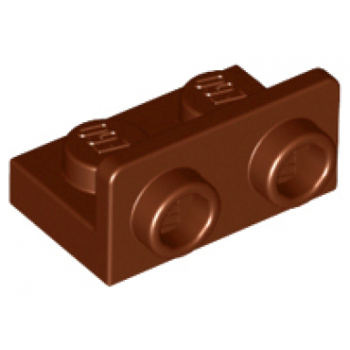 reddish brown bracket 1 x 2 - 1 x 2 inverted