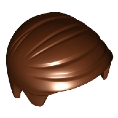 reddish brown minifigure hair short combed sideways part left