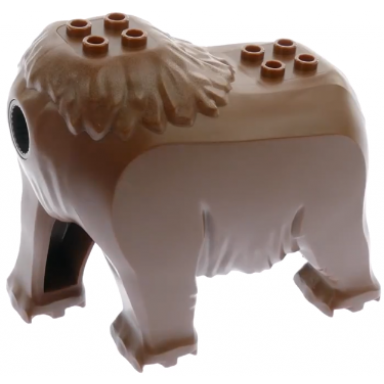 reddish brown mammoth body with dark brown rotation joint socket