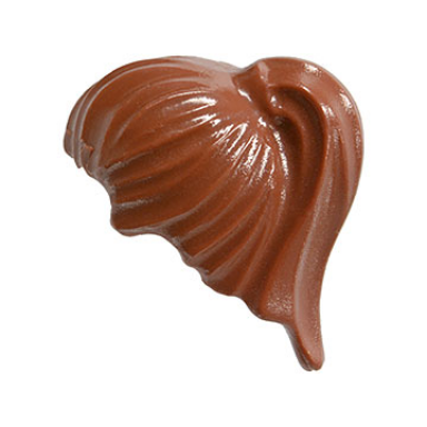 reddish brown minifigure hair female ponytail