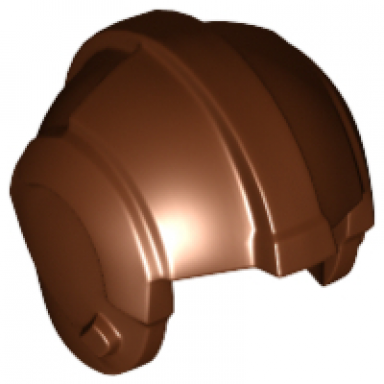 reddish brown minifigure headgear helmet sw rebel pilot plain