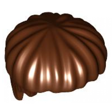 reddish brown minifigure hair short bowl cut