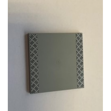 tile 6 x 6 with bottom tubes with 2 tread plates pattern stickers - set 60110