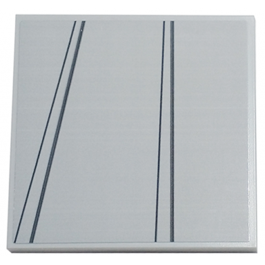 light bluish gray tile 6 x 6 with bottom tubes with dark bluish gray diagonal panel lines pattern model left side sticker - set 75367