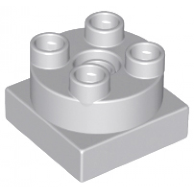 light bluish gray duplo turntable swivel 2 x 2 with round top