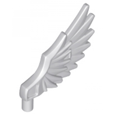 light bluish gray minifigure wing feathered