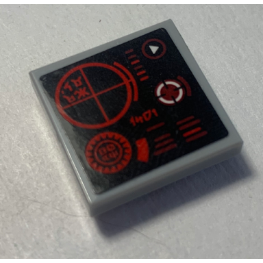 tile modified 2 x 2 inverted with garma mecha controls pattern sticker - set 70613
