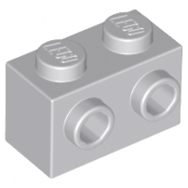 light bluish gray brick modified 1 x 2 with studs on 1 side