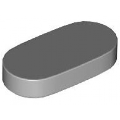 light bluish gray tile round 1 x 2 oval