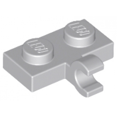light bluish gray plate modified 1 x 2 with clip on side horizontal grip