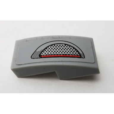 light bluish gray slope curved 2 x 1 x 2 3 with headlight pattern model left side sticker - set 75910