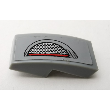 light bluish gray slope curved 2 x 1 x 2 3 with headlight pattern model right side sticker - set 75910