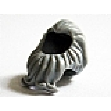 light bluish gray minifigure hair swept back with long beard