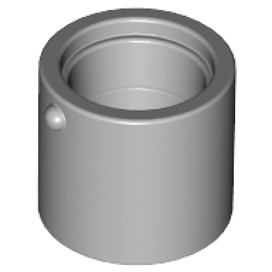 light bluish gray minifigure utensil bucket 1 x 1 x 1 straight with handle holders