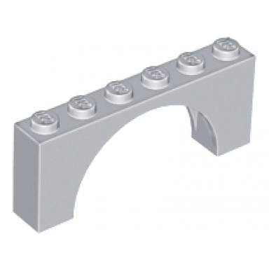light bluish gray arch 1 x 6 x 2 - thin top without reinforced underside