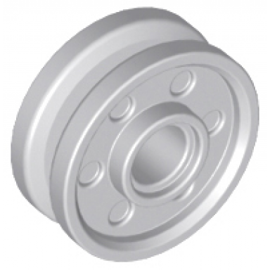 light bluish gray wheel 18mm d x 8mm with fake bolts and deep spokes with inner ring