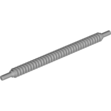 light bluish gray hose flexible ribbed with 8mm ends 12l 9.6cm