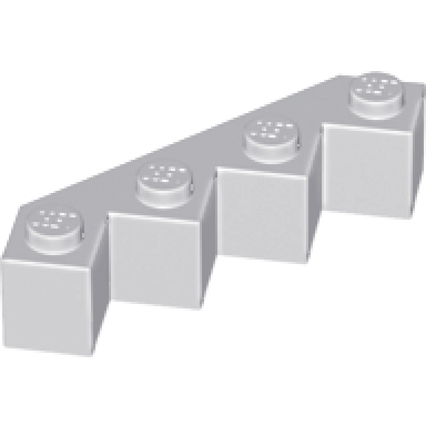 light bluish gray brick modified facet 4 x 4