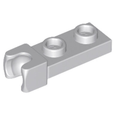 light bluish gray plate modified 1 x 2 with small tow ball socket on end