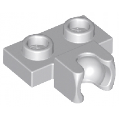 light bluish gray plate modified 1 x 2 with small tow ball socket on side