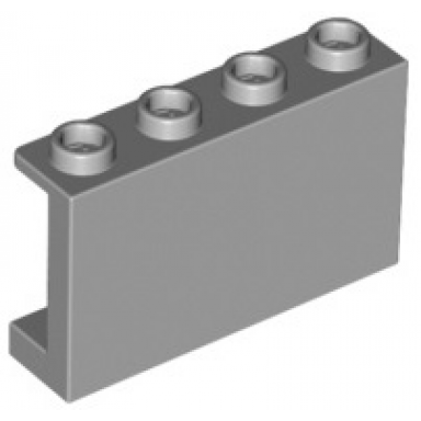 light bluish gray panel 1 x 4 x 2 with side supports - hollow studs
