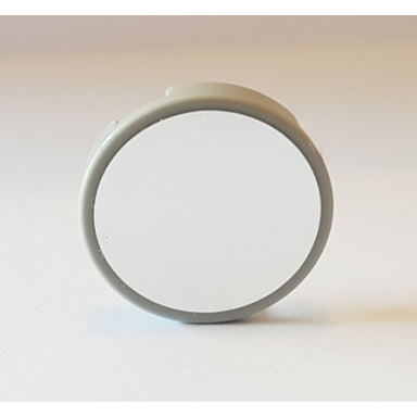 light bluish gray tile round 2 x 2 with bottom stud holder with mirrored mirror circle pattern sticker - set 10269