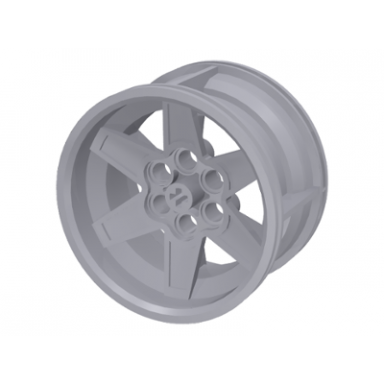 light bluish gray wheel 56mm d x 34mm technic racing medium 6 pin holes