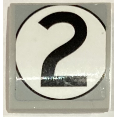 light bluish gray slope curved 2 x 2 x 2 3 with black number 2 in white circle pattern sticker - set 75881