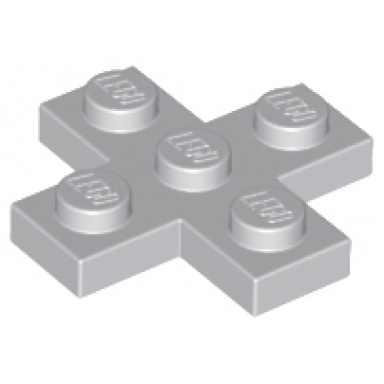 light bluish gray plate modified 3 x 3 cross