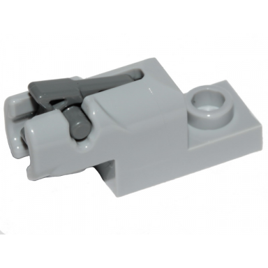 light bluish gray projectile launcher 1 x 2 mini blaster shooter with dark bluish gray trigger 15403 15392