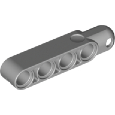 light bluish gray technic steering arm 5 x 1 with tow ball socket rounded chamfered