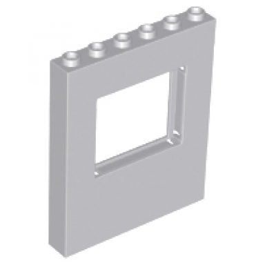 light bluish gray panel 1 x 6 x 6 with window