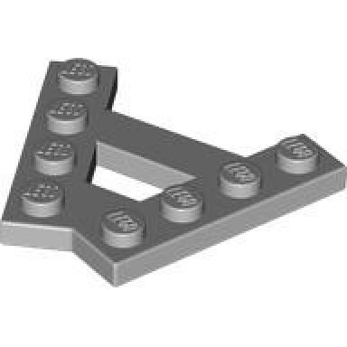 light bluish gray wedge plate a-shape with 2 rows of 4 studs