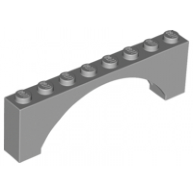 light bluish gray arch 1 x 8 x 2 raised