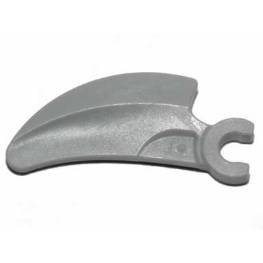 light bluish gray barb claw horn tooth with clip curved