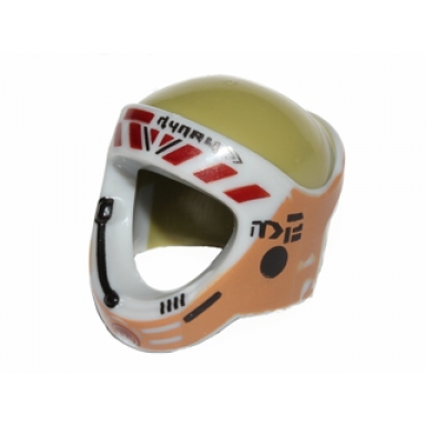 light bluish gray minifigure headgear helmet sw rebel with gray squadron b-wing pilot pattern