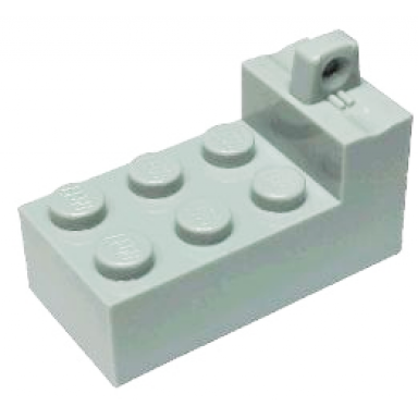 light bluish gray hinge brick 2 x 4 locking with 1 finger on top at one end