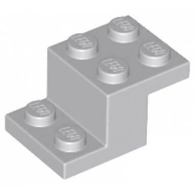 light bluish gray bracket 3 x 2 x 1 1 3 with bottom tube