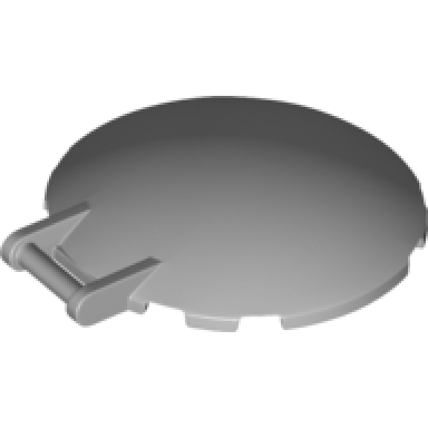 light bluish gray dish 6 x 6 inverted with bar handle