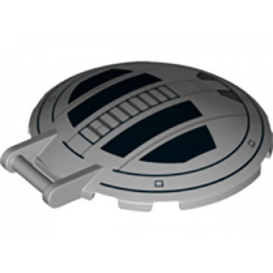 light bluish gray dish 6 x 6 inverted with bar handle with sw tie advanced hatch pattern
