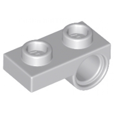 light bluish gray plate modified 1 x 2 with pin hole on bottom