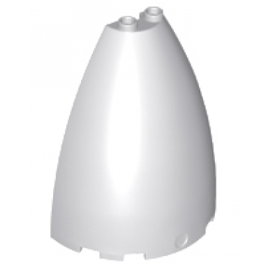 light bluish gray cone half 6 x 3 x 6 elliptic paraboloid