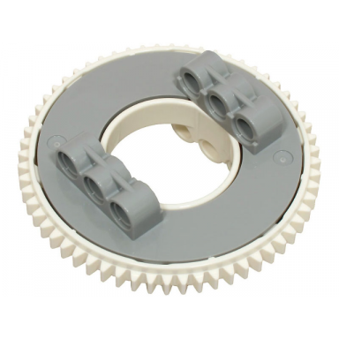 technic turntable 60 tooth with white top with straight teeth 18939 88738