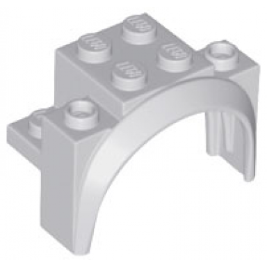 light bluish gray vehicle mudguard 4 x 2 1 2 x 2 1 3 with arch round