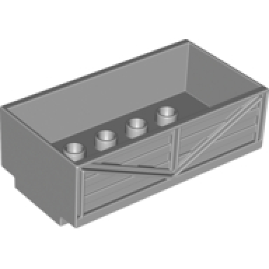 light bluish gray duplo train wagon fits 2 x 6 car train bases