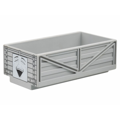 light bluish gray duplo train wagon fits 2 x 6 car train bases with thomas friends truck face pattern